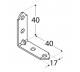 DOMAX KĄTOWNIK WĄSKI Z PRZETŁOCZENIEM 40X40X17MM GRUBOŚĆ 2MM KW 2 4002