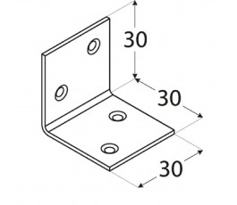  DOMAX KĄTOWNIK 30X30X30MM GRANULACJA 1.5MM ZN KSO 1 40114