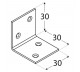 DOMAX KĄTOWNIK 30X30X30MM GRUBOŚĆ 1.5MM CYNK GALWANICZNY KS 1 4011