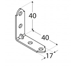  DOMAX KĄTOWNIK 40X40X17MM GRUBOŚĆ 1.5MM ZN KW 40 40024