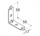 DOMAX KĄTOWNIK WĄSKI 50X50X17MM GRUBOŚĆ 2MM CYNK GALWANICZNY KW 3 4003