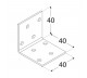 DOMAX KĄTOWNIK MONTAŻOWY 40X40X40MM GRUBOŚĆ 2MM ZN KM 1 4101