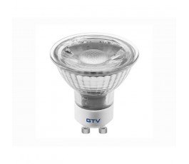 GTV ŻARÓWKA LED SMD2835 NEUTRALNA BIAŁA GU10 5W AC220-240V SZKŁO KĄT ŚWIECENIA 38ST 400LM LD-SZ5010-40