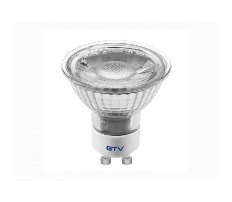 GTV ŻARÓWKA LED SMD2835 NEUTRALNA BIAŁA GU10 5W AC220-240V SZKŁO KĄT ŚWIECENIA 38ST 400LM LD-SZ5010-40