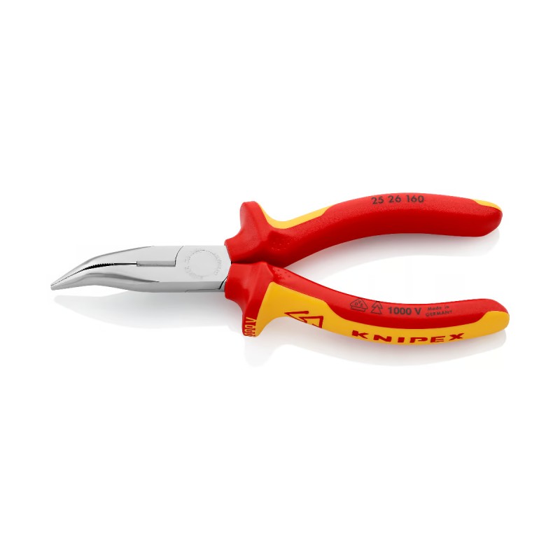 KNIPEX SZCZYPCE PÓŁOKRĄGŁE WYGIĘTE RADIOWE 1000V 160MM 2526160