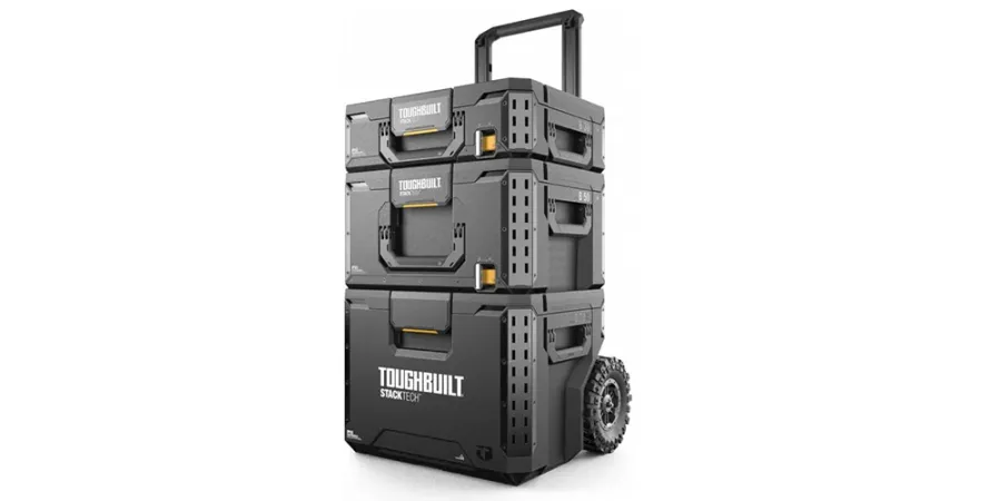 TOUGHBUILT STACKTECH TB-B1S3-B-70R – komplet skrzyń narzędziowych, który zmieni sposób, w jaki organizujesz swoją pracę