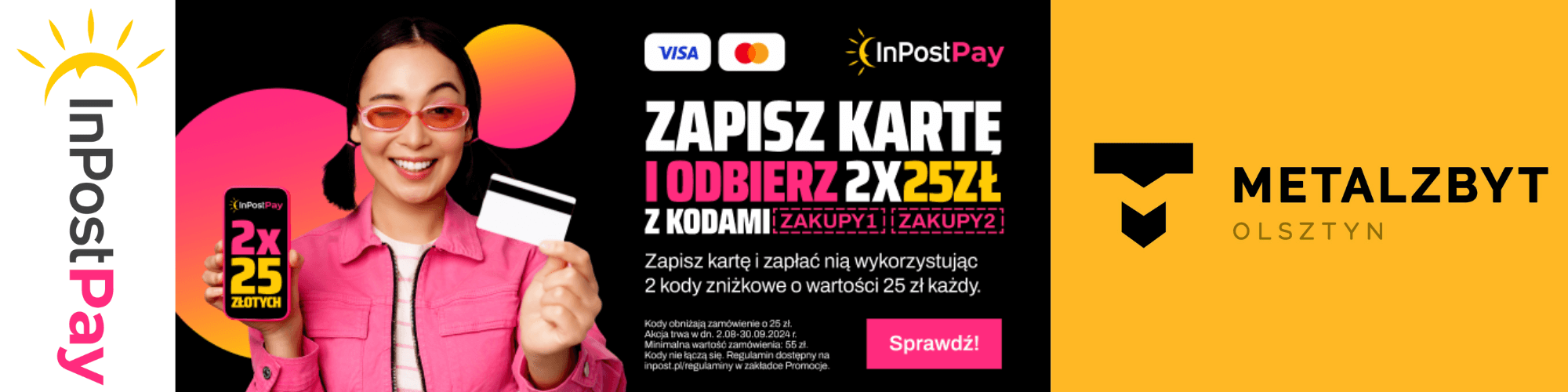 Zapisz kartę i odbierz zniżki 2 x 25 zł